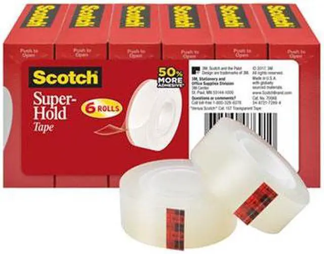 Alt view image 7 of 16 - 3M Tape Extra Adhesive 3/4"x1000" 10 Rolls/PK Clear 700K10