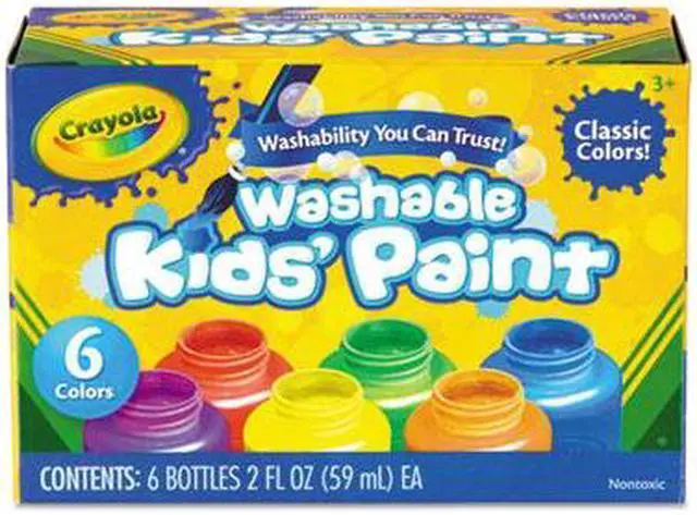Alt view image 18 of 20 - Crayola Llc Formerly Binney & Smith BIN541204 Washable Kids Paint 6 Jar Set