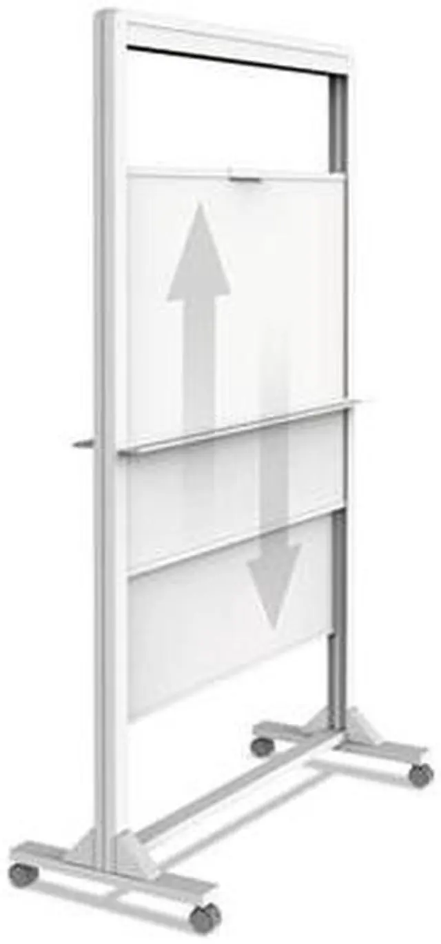Alt view image 3 of 5 - Quartet Mobile Easel 2-sided Magnetic 45-2/3"Wx77-1/20" White ECM4068DT