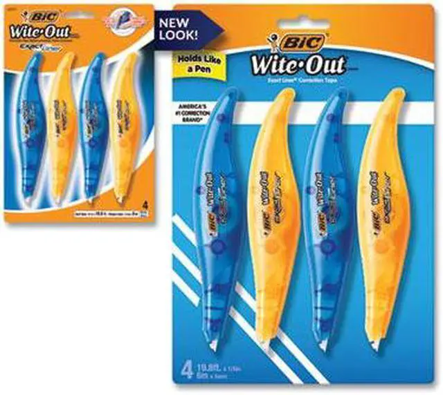 Alt view image 10 of 18 - BIC Wite-Out Brand Exact Liner Correction Tape Non-Refillable 4/Pack WOELP418