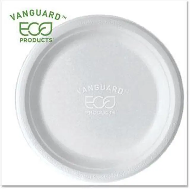 Alt view image 2 of 3 - Eco-products Vanguard Compostable 9" Plates, 9", 500/Carton (ECOEPP013NFA)