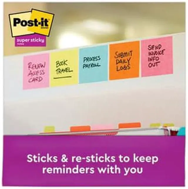 Alt view image 8 of 20 - Post-it Note Pads Office Pack 3 x 3 Canary/Miami 90/Pad 24 Pads/Pack 65424SSCYM
