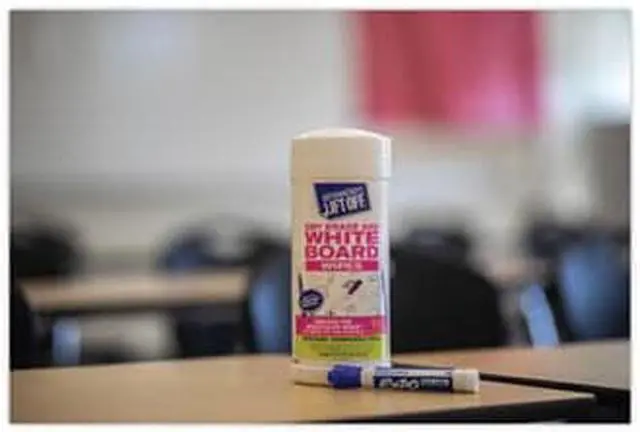 Alt view image 7 of 7 - Dry Erase Cleaner Wipes, Cloth, 7 x 12, 40/Canister, 6 Canisters/Carton 42703CT
