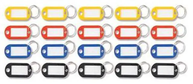 Alt view image 2 of 13 - KEY TAGS LABEL WINDOW, 0.88 X 0.19 X 2, ASSORTED, 20/PACK