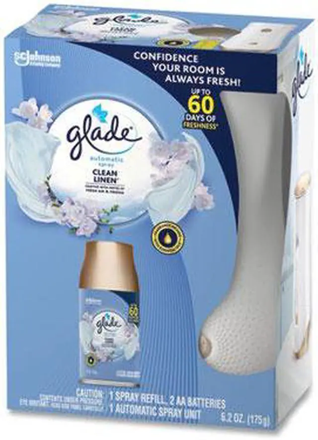 Alt view image 7 of 15 - Glade Automatic Air Freshener Starter Kit Spray Unit & Refill Clean Linen