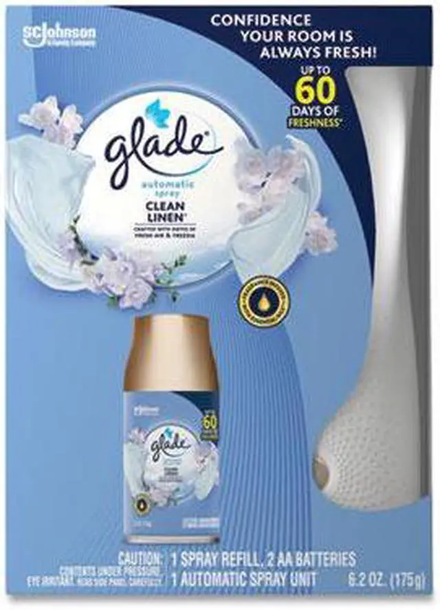 Alt view image 6 of 15 - Glade Automatic Air Freshener Starter Kit Spray Unit & Refill Clean Linen