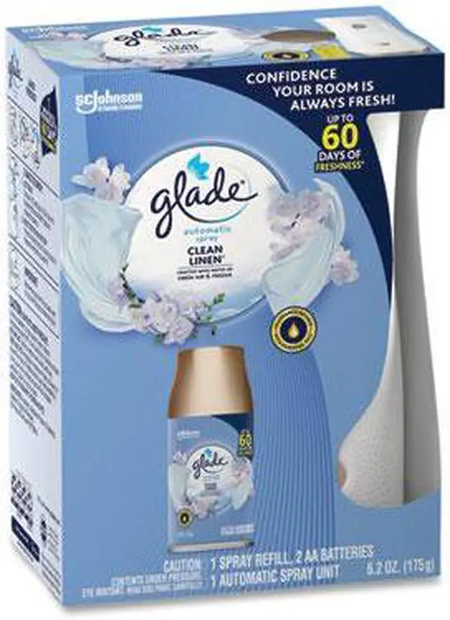 Alt view image 8 of 15 - Glade Automatic Air Freshener Starter Kit Spray Unit & Refill Clean Linen