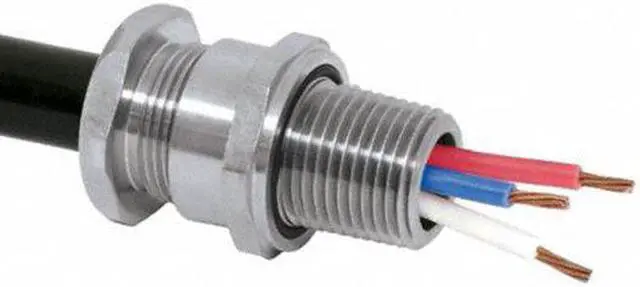 Alt view image 4 of 4 - APPLETON ELECTRIC TC075055 Cable Connector,3/4 In,Straight,Silver