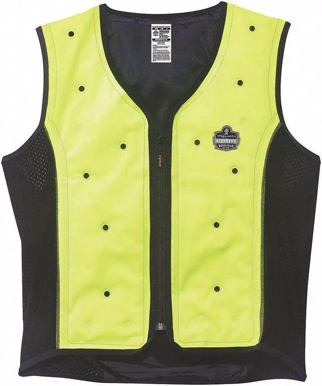 Alt view image 3 of 3 - ERGODYNE 6685 XL Evaporative Cooling Vest, Lime