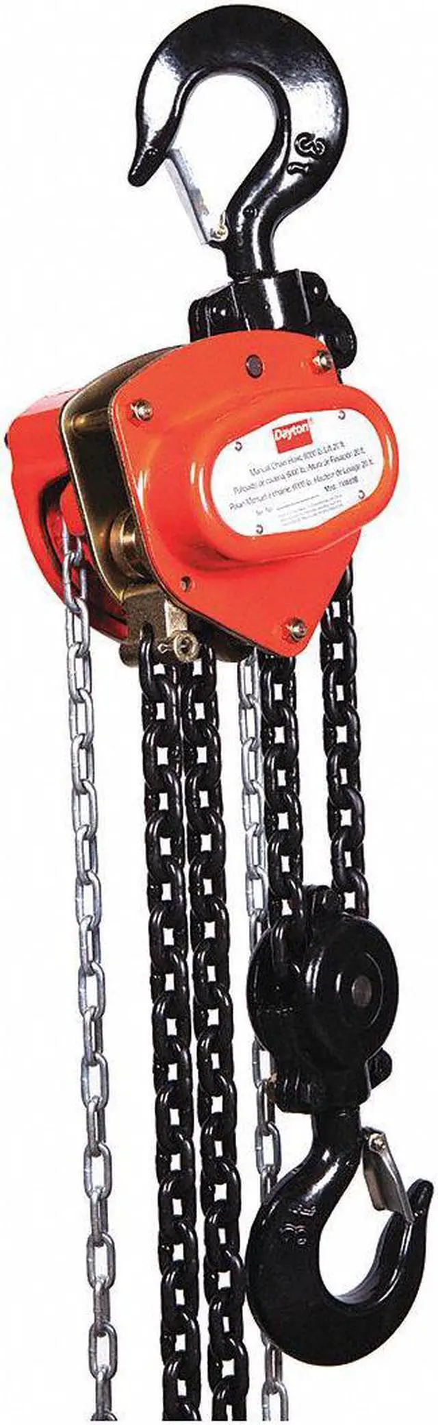 Alt view image 10 of 10 - DAYTON 1VW63 Manual Chain Hoist,6000 lb.,Lift 20 ft.
