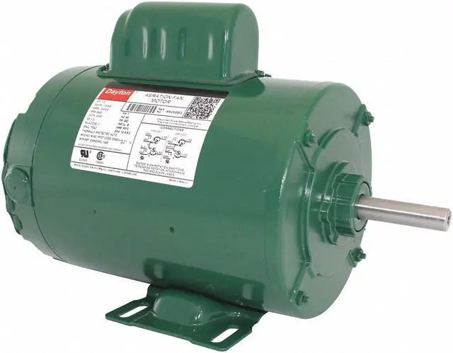 Alt view image 2 of 2 - DAYTON 4K059 Capacitor-Start Aeration Fan Motor, 1 HP, 115/230V AC Voltage, 56Z