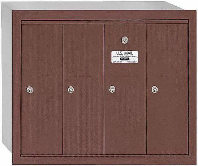 Alt view image 3 of 3 - SALSBURY INDUSTRIES 3504ZRU Mailbox, 30 lb, Recessed, -