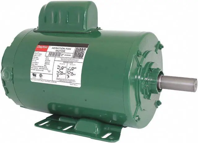 Alt view image 2 of 2 - DAYTON 4K060 Capacitor-Start Aeration Fan Motor, 1 1/2 HP, 115/230V AC Voltage,