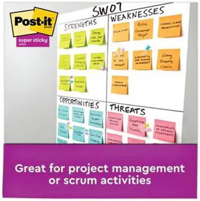 Alt view image 9 of 20 - Post-it Note Pads Office Pack 3 x 3 Canary/Miami 90/Pad 24 Pads/Pack 65424SSCYM