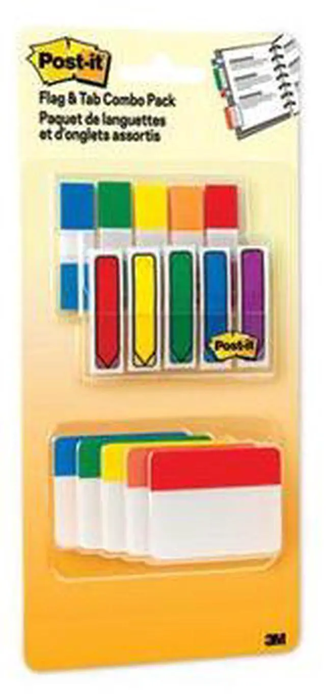 Alt view image 8 of 17 - Post-It Flags and Tabs Combo Pack, Assorted Primary Colors, 230/Pack 686XLP