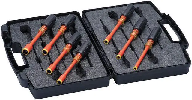 Main image of Nut Driver Set,7 Pieces,SAE,Solid,Ins IDEAL 35-9104