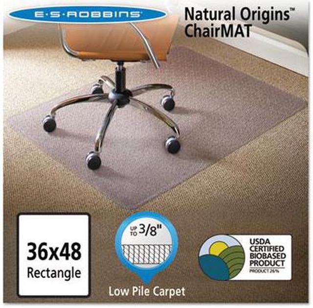 ES Robbins 36 x 48 Natural Origins Clear Chair Mat for Carpet