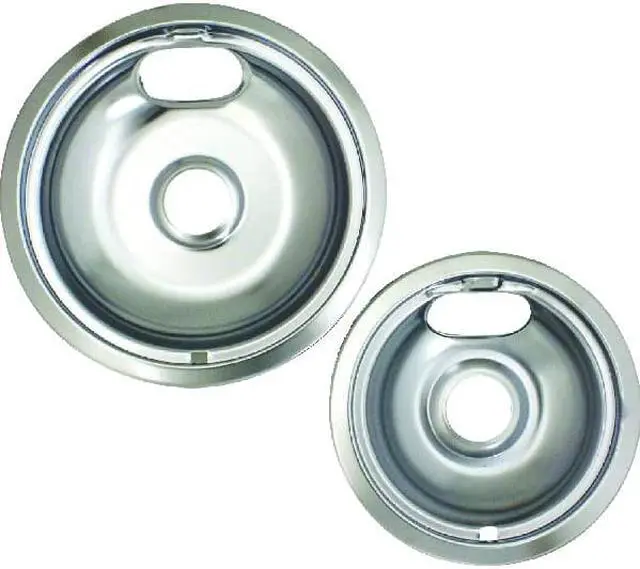 Alt view image 2 of 5 - Range Kleen 12782Xcd5 Chrome Drip Pans - Plug-In Ranges; Fits Most Amana , Crosley , Frigidaire , M