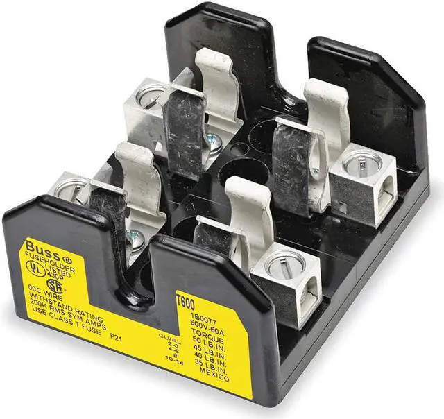 Main image of Fuse Block,Industrial,30A,2 Pole EATON BUSSMANN T60030-2CR