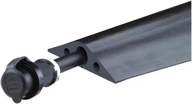 Alt view image 2 of 3 - CHECKERS RFD8-5 Cable Protector, 1-3/8 in H, 5 ft L, 6 in W, 1 Channel, Rubber,
