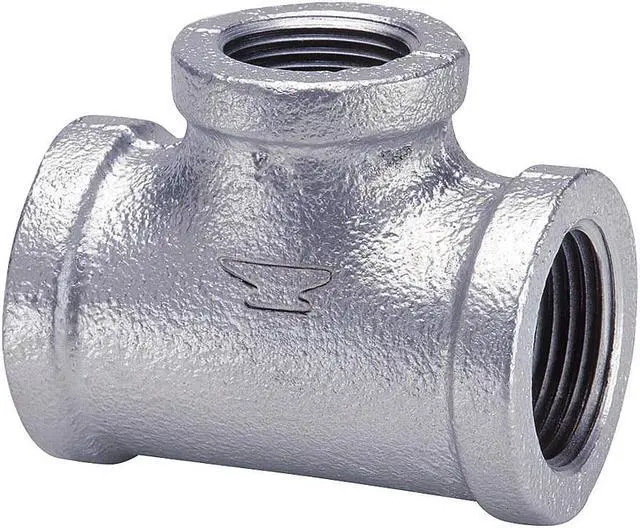 Alt view image 3 of 3 - Anvil 1105 Galvanized Malleable Iron Straight Tee, 1-1/2"