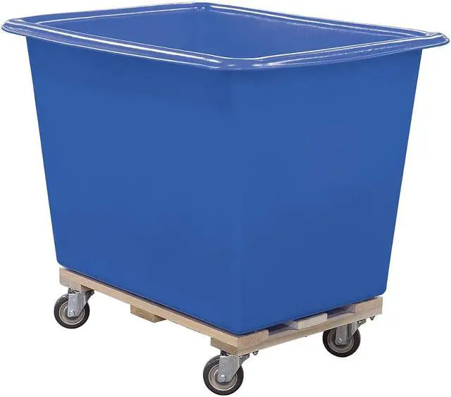 Alt view image 2 of 2 - ROYAL BASKET TRUCKS G06-BLX-PTA-4UNN Cube Truck,1/4 cu. yd.,600 lb. Cap,Blue
