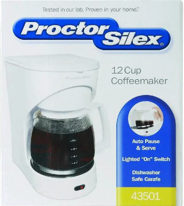 Alt view image 2 of 6 - Proctor Silex 43501PS 12-Cup Coffee Maker White