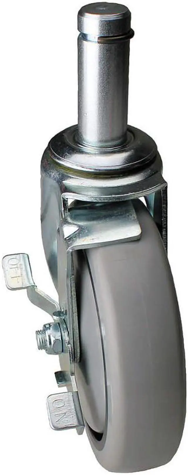 Alt view image 2 of 3 - ZORO SELECT 32J933 Swivel Stem Caster w/Brake,5 in.,300 lb.