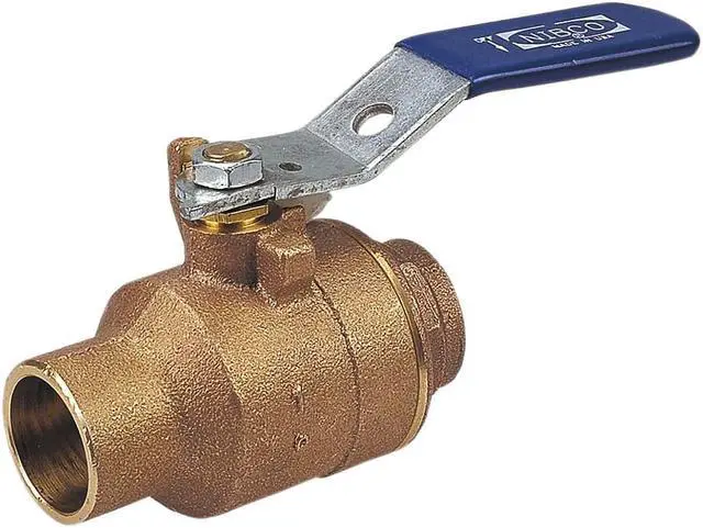 Alt view image 2 of 3 - Nibco S-585-70 Cast Bronze Red Full Port Ball Valve, 1-1/2"