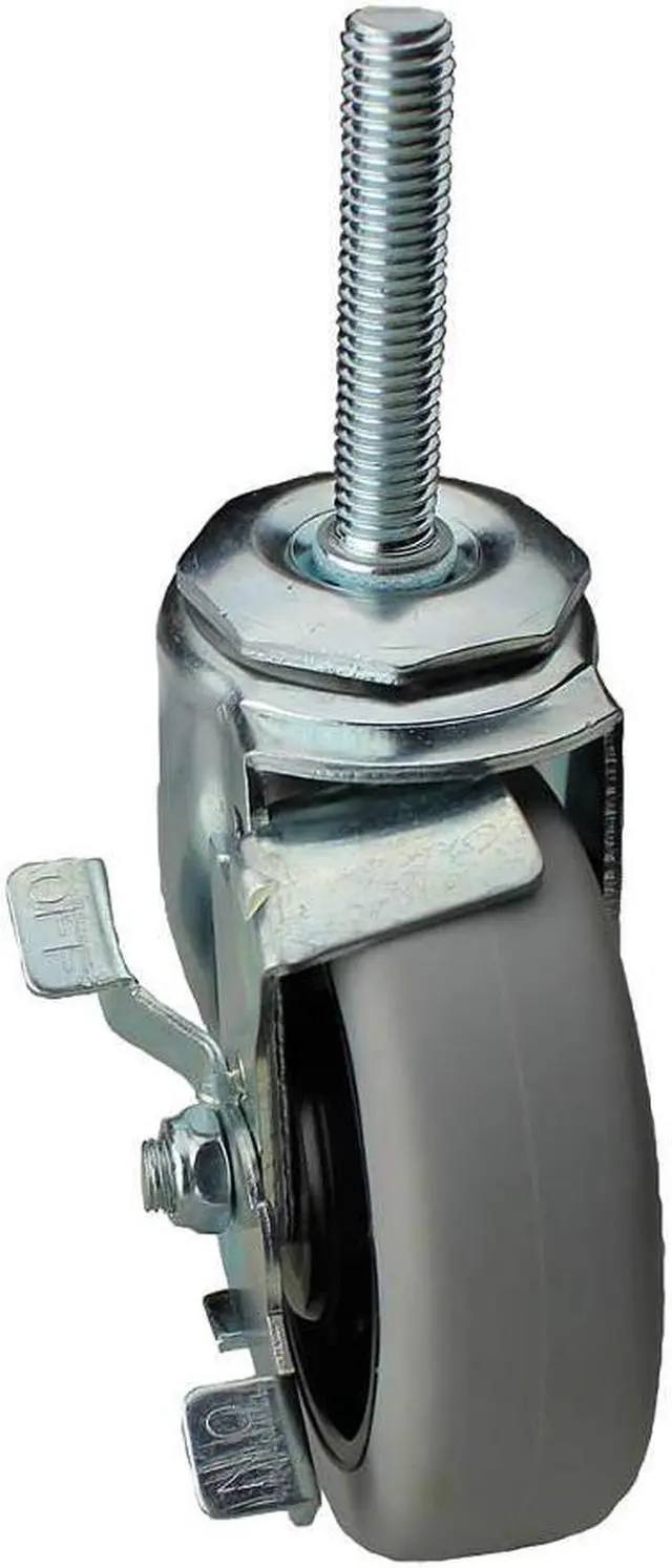 Alt view image 2 of 2 - ZORO SELECT 32J982 Swivel Stem Caster w/Brake,4 in.,350 lb.