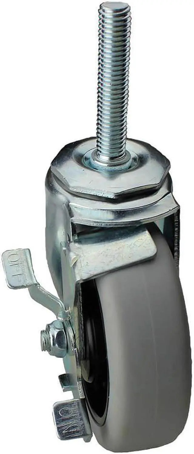 Alt view image 2 of 2 - ZORO SELECT 32J984 Swivel Stem Caster w/Brake,5 in,350 lb.