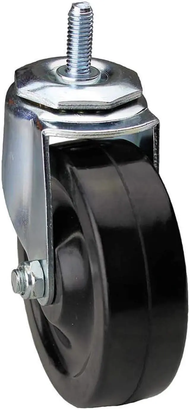 Alt view image 2 of 2 - ZORO SELECT 32J861 Swivel Stem Caster, Rubber, 4 in., 170 lb., Stem Dia.: 3/8 in