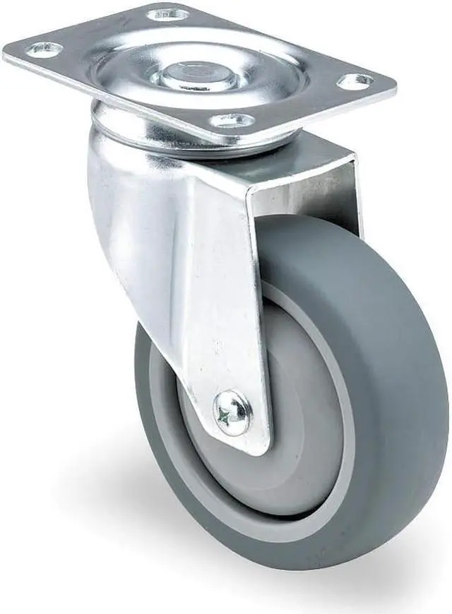 Alt view image 3 of 3 - ZORO SELECT 2G043 Swivel Plate Caster,4 in Dia,300 lb,Gray
