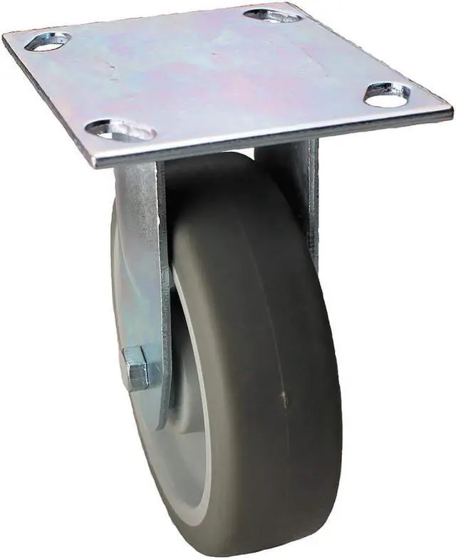 Alt view image 2 of 4 - ZORO SELECT 33H908 Rigid NSF-Listed Plate Caster,TPR,4 in.,275 lb.