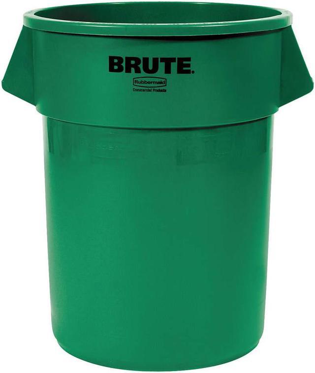 Rubbermaid Commercial Products BRUTE 55-Gallons Green Plastic Trash Can in  the Trash Cans department at