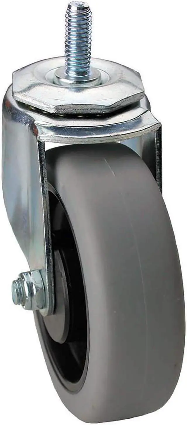 Alt view image 2 of 2 - ZORO SELECT 32J866 Swivel Stem Caster, TPR, 3 in., 210 lb., Stem Length: 1 in