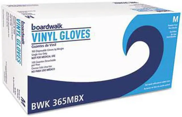 Main image of Boardwalk General Purpose Vinyl Gloves Clear Medium 2.6 mil 100/Box 365MBX