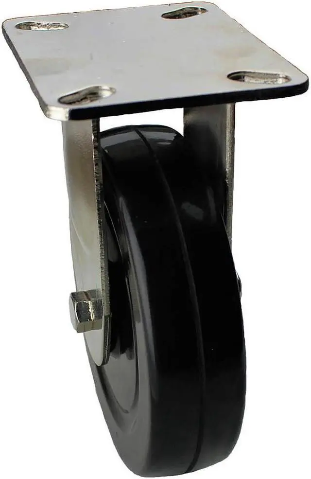 Alt view image 2 of 4 - ZORO SELECT 33H921 Rigid NSF-Listed Plate Caster,Rubber,5 in., 240 lb.