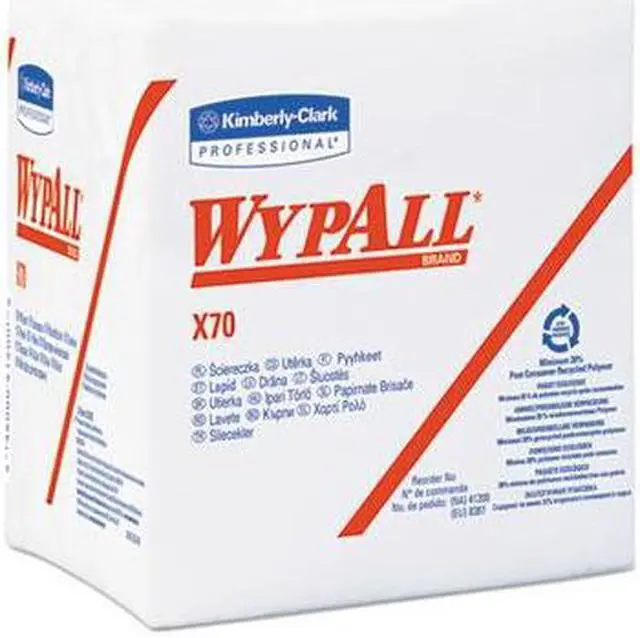 Alt view image 13 of 16 - C-Wypall X70 Rag Rplmt Hydro Wpr 1/4Fld Whi 12/
