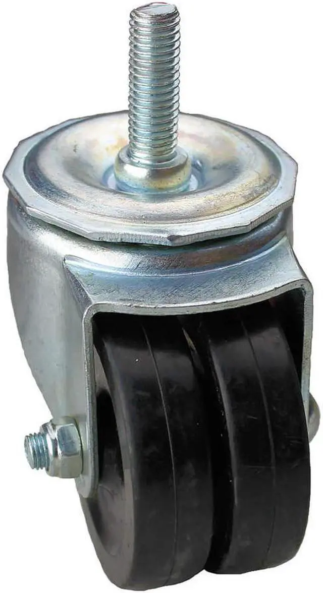 Alt view image 2 of 2 - ZORO SELECT 26Y502 Dual Wheel Swivel Caster,Rubber,3 in,350 lb