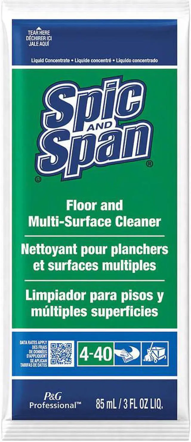 Alt view image 3 of 10 - Spic and Span PAG02011 Liquid Floor Cleaner 3 oz. Packet 45 Count