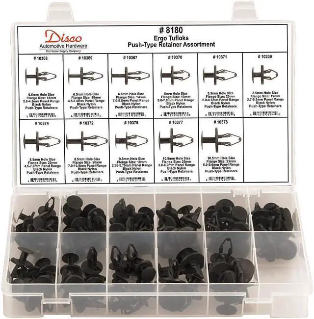 Alt view image 2 of 2 - ZORO SELECT 8180 Ergo Tuflok Retainer Assortment,110 Pc