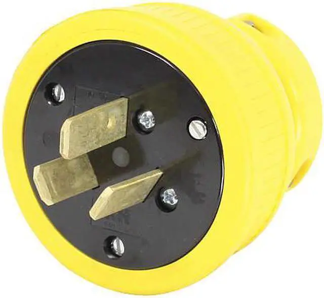 Alt view image 2 of 2 - ZORO SELECT P1050DF Straight Blade Plug, 10-50P, 50 A, 125/250V AC, 3 Pole,
