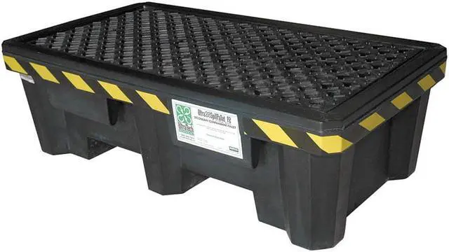 Alt view image 2 of 3 - ULTRATECH 2504 Spill Pallet, 66 gal Spill Capacity, 2 Drums, 1,500 lb Load