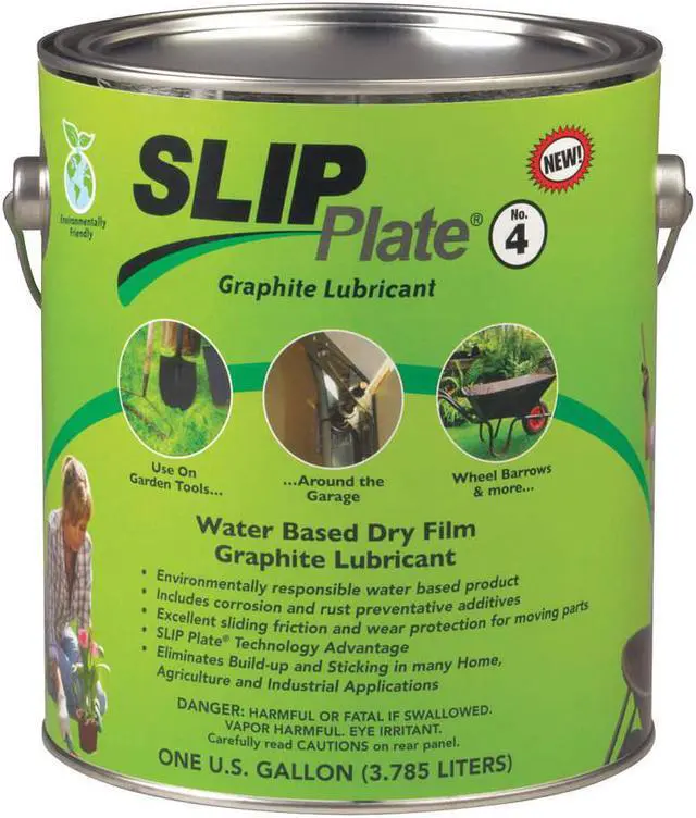 Alt view image 2 of 3 - SLIP PLATE SLIP4-4X1G Dry Film Lubricant, 1 gal., Can, Water, Black