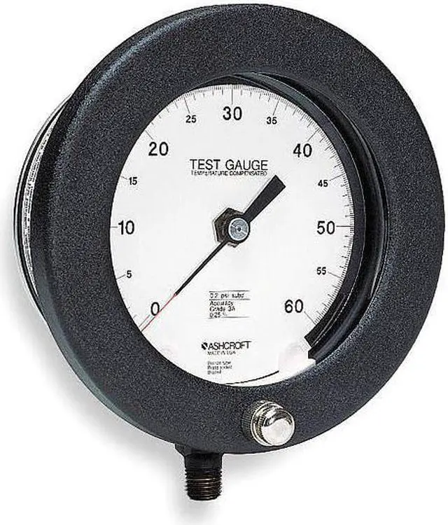 Main image of ASHCROFT 60-1082AS 02L 30 PSI Test Pressure Gauge, 0 to 30 psi, 6 in Dial, 1/4