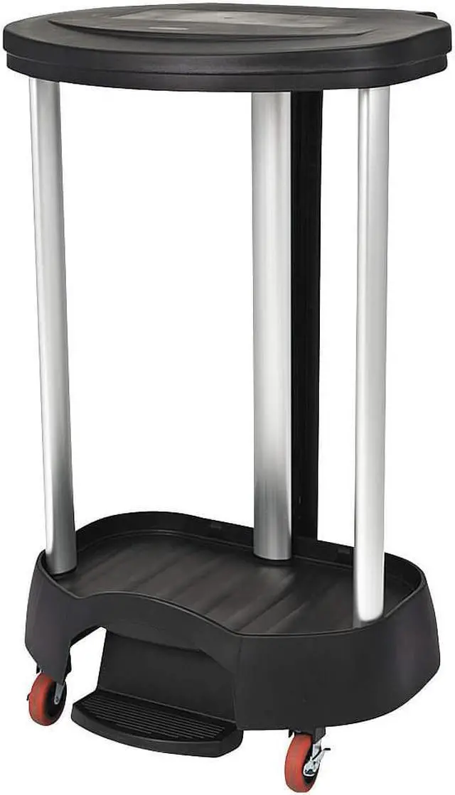 Alt view image 3 of 6 - RUBBERMAID FG630000BLA Black Aluminum, Linen Hamper