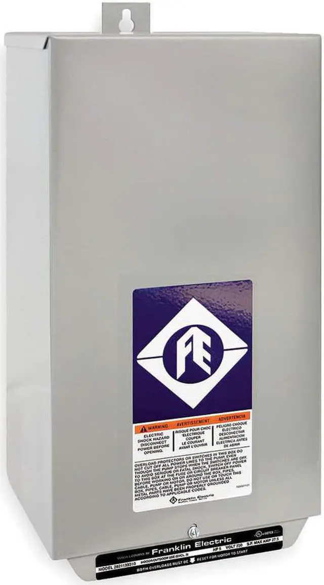 Alt view image 3 of 3 - FRANKLIN ELECTRIC 558881 Control Box,7 1/2HP,230V,1Phase
