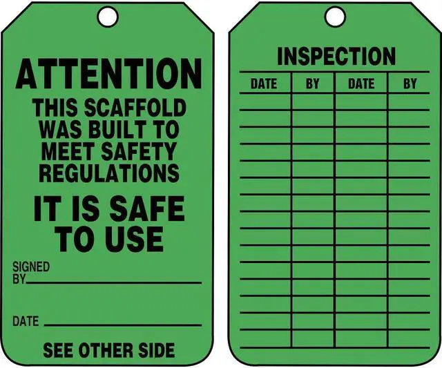 Alt view image 2 of 2 - ACCUFORM TRS328CTP Tag, Scaffold, Cardstock, 5 3/4 in H x 3 1/4 in W,
