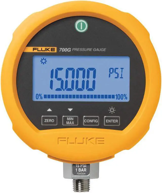 Main image of FLUKE FLUKE-700G04 Digital Compound Gauge, -14 to 0 to 15 psi, 1/4 in MNPT,